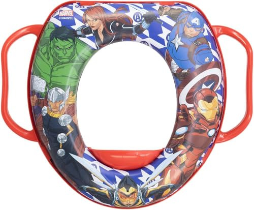 Stor Riduttore Wc Bambini Marvel Avenger, in plastica, imbottito e riutilizzabile, con due maniglie laterali di supporto
