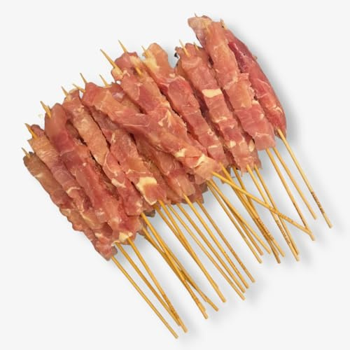 D'Abruzzo Chicken Skewers, Hand-Skewered, Bulk Pack of 104, 10 Length, Frozen, Premium Quality