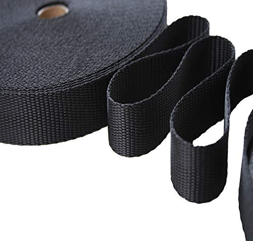 Cinghia in polipropilene nero, larghezza 20 mm, lunghezza 50 m, larghezza 2 cm