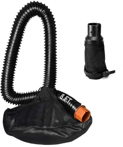 Houseluxe Leaf Collector Compatible with Worx Leaf Blower & Vacuum, Includes Adjustable Adapter Fits 2.3-5 Connection Ports, 2-8FT Hose, and Mesh Hood