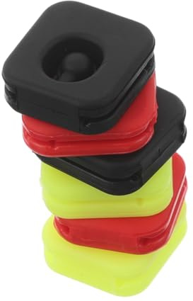 PENIKOKO 6 Smorzatori per Racchette Tennis in Silicone Assorbimento Urti per Corde Racchetta Riduzione per Tennis e Squash Elastici e Resistenti Colori Misti Rosso Giallo Fluorescente