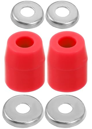 LIOOBO Bujes Cónicos para Patineta Rojo Almohadillas Elevadoras Antivibración Pu Kit Amortiguador para Longboard Piezas de Ejes Mejora Conducción Urbana y Descenso