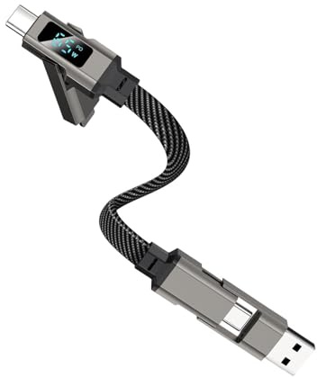 4-i-1 Laddkabel Med Nyckelring 4 I 1 LED-Display Kort 65 W Laddkabel
