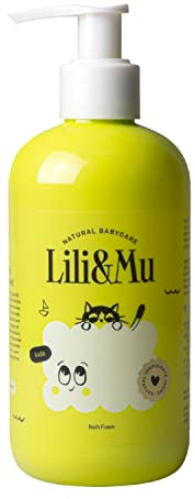 Lili&Mu Baby Duschgel und Shampoo mit Aloe und Panthenol 300 ml - Kinder Badezusatz mit Augenschutz, Schaumbad, Pflegeset Neugeborene, Naturkosmetik Duschbad - Waschgel Haut & Haare Waschen