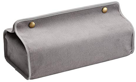 Quarter Report Tissue Case, Hanging, Rib, Gray, Approx. W 9.8 x H 2.0-2.4 x D 4.7 inches (25 x 5-6.2 x 12 cm), Laminated Back, Made in Japan