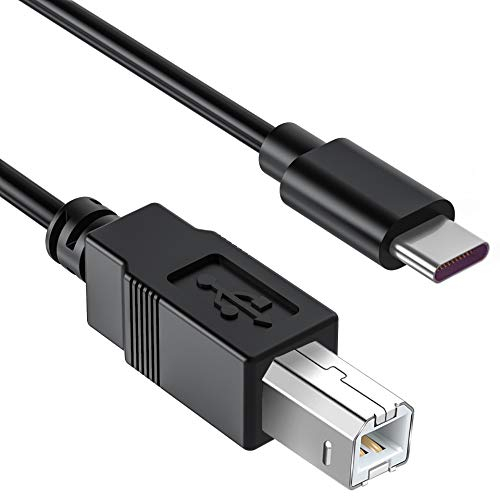Ancable USB C to USB B Midi Cable 1M Black, Type C to USB Midi Interface Lead Compatible with MIDI Controller, Keyboard, Audio Interface Recording and More
