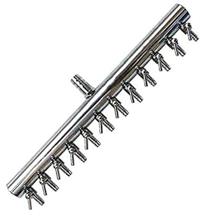 bnafes Aquarium Air Valve 12 Way Inline Manifold Air Flow Pump Tubing Splitter Lever Control Valve