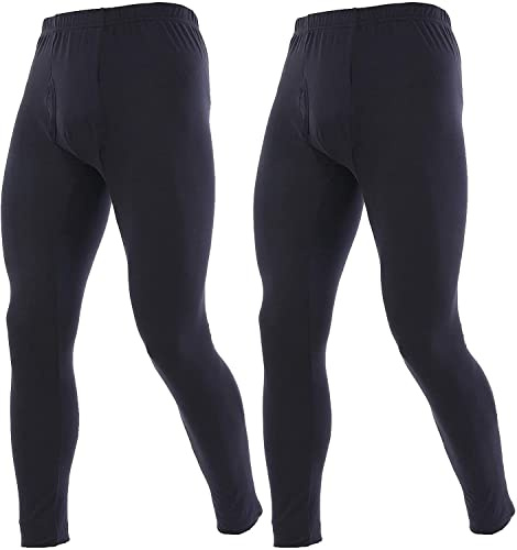 LANBAOSI Lot de 2 Caleçon Long Thermique Homme sous-vêtement Thermique Hiver Ultra Doux Chaude Couche de Base Collant Leggings pour Ski