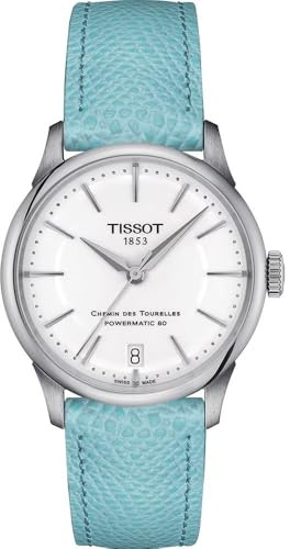 Tissot Damen Analog Automatik Armbanduhr T-Classic Chemin des Tourelles Powermatic 80 Swiss Made