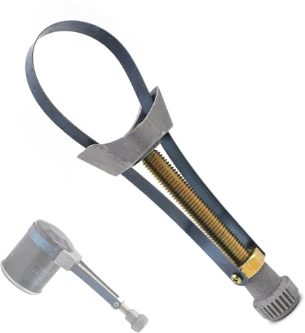 GOIYZTTR Ölfilterschlüssel Metal, Verstellbares Ölfilter Entfernungswerkzeug Band Palette von Spannbereich 60-110mm Geeignet zum Ersetzen von Auto-und Motorradölfiltern