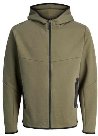 JACK & JONES Veste à Capuche Unie pour Homme, Grape Leaf, L