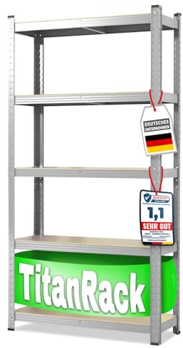 casa pura Scaffalatura per carichi Pesanti, 220 x 120 x 45 cm, zincata, scaffalatura, scaffalatura, scaffale, Sistema a Incastro Montato Senza Attrezzi