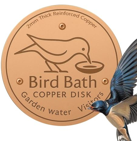 Disco de baño para pájaros, de Disco de baño, Accesorios de alimentador, Disco de purificación de Soporte de Triple Punto para Cuenco de Agua, para Todas Las Estaciones, al Aire Libre, césped