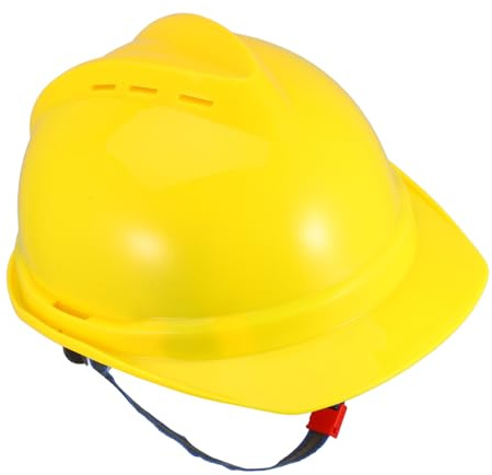 CLISPEED Casco De Seguridad Casco De Construcción Diseño Ventilado Protección Solar Gruesa Amarillo para Trabajos Obra Pack Único Verano