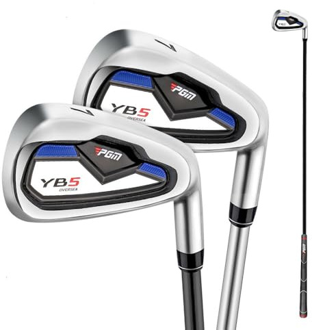 Palos de golf #7 de hierro para hombre, centro de gravedad bajo, mano derecha, principiantes, práctica, palos de golf, suministros de hierro (Nº 7, con varilla de carbono)