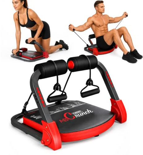 Entraînement abdominal 21 en 1 - Réglable - 3 vitesses - Pour la maison - Pliable - Avec deux cordes de résistance - Charge jusqu'à 100 kg - Convient pour la maison, la salle de sport, le bureau