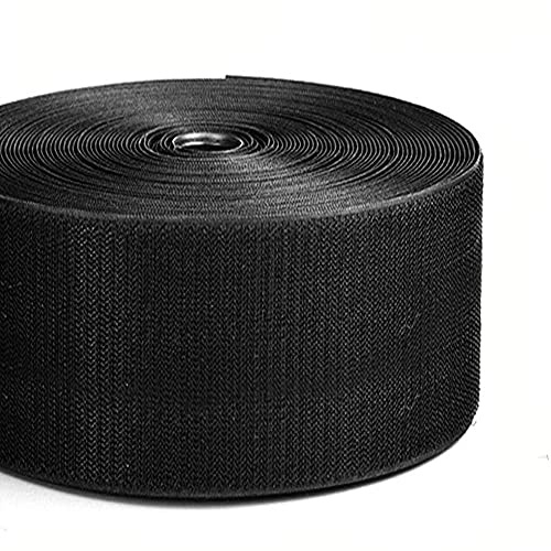 4'' Wide 5 Yards Long Heavy Duty Hook & Loop Cable Tie Cord Wrap Fastener Nylon Power Cord Management Wire Organizer Strap Reusable Cut to Size Self Gripping Tape Roll