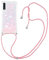 MRSTER Handykette Kompatibel mit Samsung Galaxy A70, Glitzer Flüssig Bewegende Treibsand Handyhülle mit Necklace mask Lanyard Schutzhülle für Samsung Galaxy A70. LP Star Pink