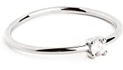 SINGULARU - Single Spark Anillo de Plata de Ley 925 Con Acabado Baño de Rodio - Estilo Solitario - Joyas Para Mujer - Hecho en España - Varios Acabados y Tallas