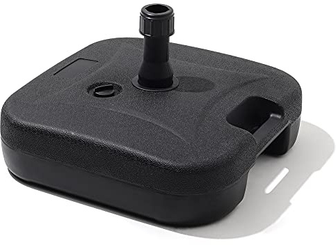 XEMQENER Cantilever Parasol Base, Filled with Water or Sand to 20KG, Heavy Duty Patio Umbrella Base for 3M Overhanging Garden Umbrella, Suitable for 38mm Umbrella Holder (Square Base)
