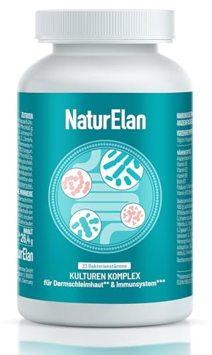 Probio 23 Kulturen Komplex, 200 Mrd KbE/g, Mehrere Bakterienstämme mit Akazienfaser, 1 Kapsel pro Tag, mit Lactobacillus & Bifidobakterien, Vegan, 60 CT, Darmflora