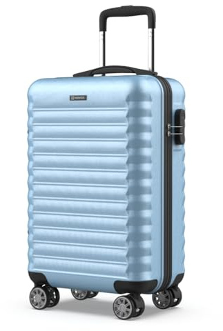 NUMADA - Trolley Bagaglio a Mano 55x40x20 (31L) Upfly XS Ultra Leggero ABS con Chiusura con Combinazione e 4 Ruote Doppie |Blu