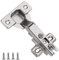 Furniware 2 pièces Recouvrante Charniere Porte Cuisine, angle d'ouverture 110 ° de Charniere Porte Placard charnière pour porte meuble de cuisine charnière de porte