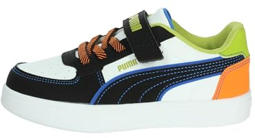 Puma CAVEN 2.0 STARBLITZ AC+ PS, Basket Unisexe, White-Sea Kelp-Orange GLO,