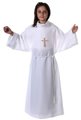 Holyart Abiti Prima Comunione: Kit Prima Comunione Croce cingolo Abitino Coprente in Primis, 135 cm (53 INC.)