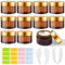 Hengxinc Marrone Vasetti Vetro,10 Pezzi 30ml Contenitori per Creme,Vetro Contenitori Creme,Barattoli per Crema Marrone, Cosmetici con Cucchiaio Raschiatore per Cosmetici,Lozioni