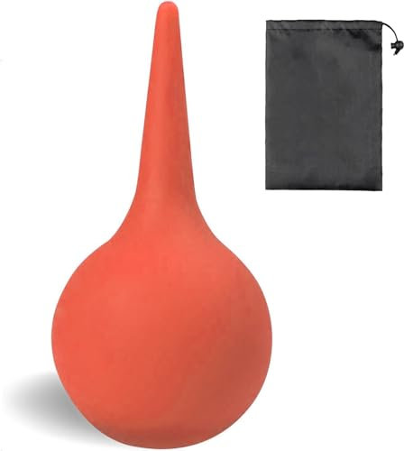 MUNKST Ear Pump, Reusable Ear Pump Wax Removal Ear Washing Squeeze Bulb Cleaning Ball for Ear Wax Removal, Suitable for Adults and Children, Blue Smooth