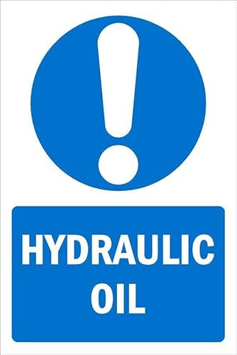 Hydraulic oil, informational sign - 1mm flexible Plastic sign (200mm x 150mm)