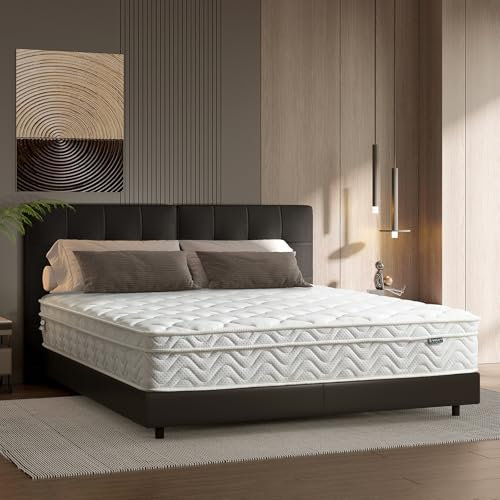 Z-hom Matratze 120x200, Höhe 26cm 7-Zonen Federkernmatratze Orthopädische Taschenfederkernmatratze mit Hochwertigem Komfortschaum/Härtegrad H2&H3/Rückenentlastende/Öko-Tex Zertifiziert