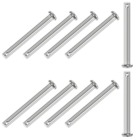 M METERXITY 10 Pcs Perno A Clevis A Singolo Foro, M6 X 70mm Perni A Clevis Testa Piatta In Acciaio Inox 304 Per Collegamenti Meccanici/Parti Fisse/Attrezzatura nautico