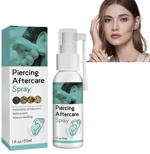 Aftercare Spray,Saline Solution Spray,Cleaning Aftercare Fluid for Ear,Aftercare Fluid Cleaner,Ear Pie-rcing Cleaning Solution,Suitable for Ears,Nose,Tongue,Navel