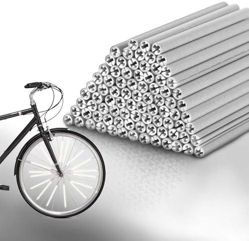 36 PCS Reflective Spoke Covers, Bike Spoke Reflectors Bicycle Spokes Skins Wraps Bike Wheel Reflector Tube Wheel Decoration Reflector for Road Mountain Bicycle Motorcycle Dirt for Night Cycling Riding