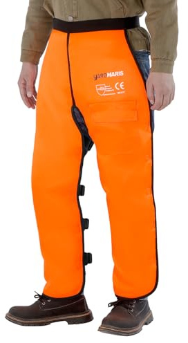 YARDMARIS Tipo A, leggings di sicurezza per motosega, protezione antitaglio Chaps, regolabile Chainsaw Chaps, grembiule per motosega, pantaloni protettivi per uomo/donna