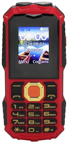 Fabater 4G Smartphone for Elderly, Exceptional Sound Quality, 5000mAh Battery, SOS Player for Seniors (Red)