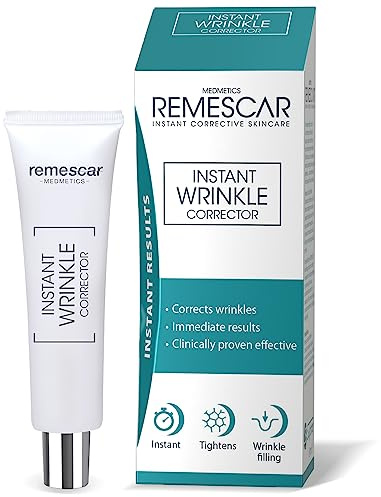 Remescar Instant Wrinkle Corrector 8ml - Clinically Proven Instant Results - Anti Aging & Facial Wrinkle Reduction - Fills Wrinkles & Firms the Skin - 180 Applications