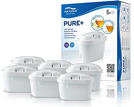 Aqualogis Cartucce Filtranti Compatible per Brita Maxtra Maxtra+ con Caraffa Filtrante (6 pezzi)