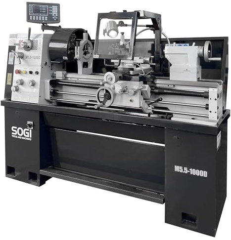 SOGI M5.5-1000D Torno paralelo para metales PB 52 mm - Visualización 3 ejes - Semi-Norton 400x1000mm