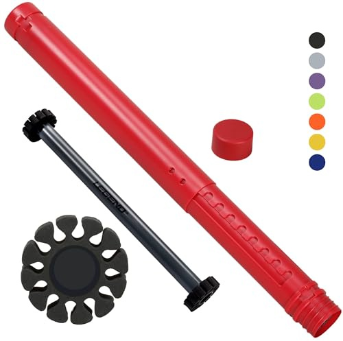Legend Archery Arrow Tube Case - Adjustable & Extendable Arrow Holder for Hunting, Target Shooting - Protective EVA Foam Arrow Separators Included Archery Storage for 12 Carbon Arrows - Red