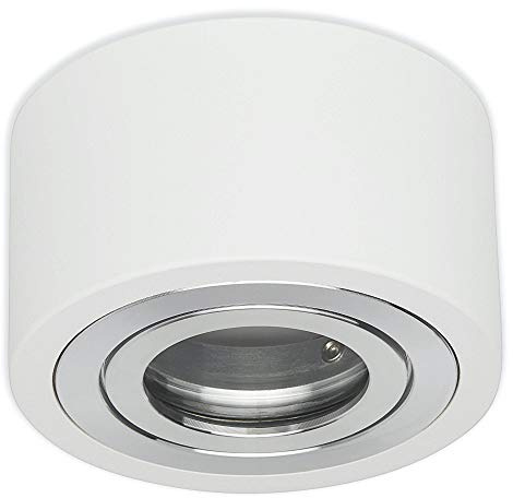 Mini faretto da incasso a LED, IP44, rotondo, bianco, 5 Watt, bianco caldo, 230 V, faretto da soffitto dimmerabile per bagno, sauna, esterno – Piatto, lampada da incasso per bagno