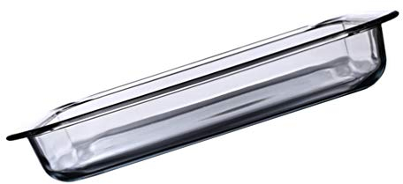 Cabilock 1stk Auflaufform Aus Glas Mikrowellen-backblech Backplatte Aus Glas Kuchenpfanne Aus Glas Großes Backblech Glaskugel Mikrowelle Brotform Weiß Kasserolle Kuchenform Gehärtetes Glas