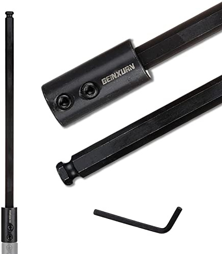 GEINXURN Tools Hole Saw Extension Chuck, 12-Inch x 1/2-Inch Hex Shank Reducing Locking Impact Extension
