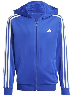 adidas Jungen Train Essentials AEROREADY 3-Stripes Regular-Fit Full-Zip Hoodie, Lucid Blue/White, 15-16 Years