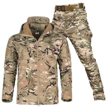 Oanviso Herren 2 Teilig Combat Jacke Taktische Sporthosen Softair Militär Anzug Männer Outdoor Regenjacke Jagdbekleidung Austauschjacke Übergangsjacke Oversized B 3 M