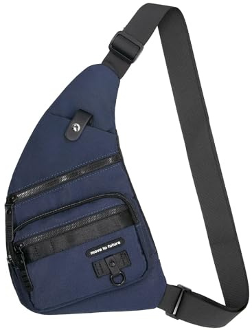 Long Keeper Bolsa de Pecho para Hombre Mujer, Mochila de Hombro Bolso Bandolera Cruzado Pequeños Sling Bag Ciclismo Viaje Mochila Bandolera Antirrobo