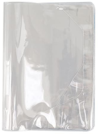 Funda transparente de PVC para cuadernos, impermeable, ajuste para la mayoría de agendas, álbumes de recortes, fundas rígidas con tapa blanda para libros de texto para amantes