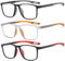 ZXYOO Occhiali da lettura da uomo 3 paia Stile sportivo Comodi e flessibili Lettori di blocco della luce blu per uomo+1.75